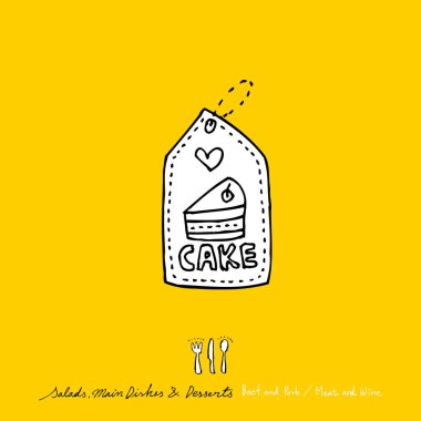 Restoran poster / yarım yamalak gıda menü resimleri - vektör