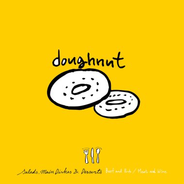 Restoran poster / yarım yamalak gıda menü resimleri - vektör