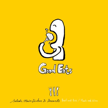 Restoran poster / yarım yamalak gıda menü resimleri - vektör