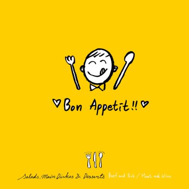 Restoran poster / yarım yamalak gıda menü resimleri - vektör