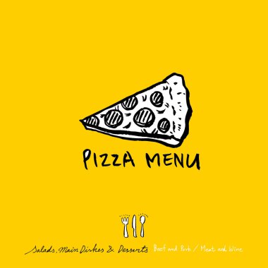 Restoran poster / yarım yamalak gıda menü resimleri - vektör