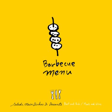 Restoran poster / yarım yamalak gıda menü resimleri - vektör