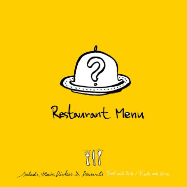 Restoran poster / yarım yamalak gıda menü resimleri - vektör