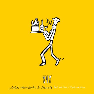 Restoran poster / yarım yamalak gıda menü resimleri - vektör