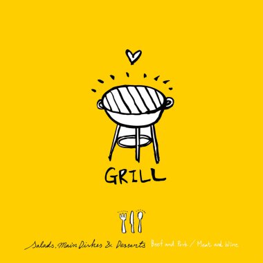 Restoran poster / yarım yamalak gıda menü resimleri - vektör