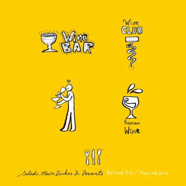 Restoran poster / yarım yamalak gıda menü resimleri - vektör