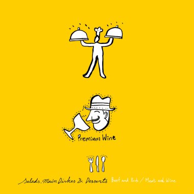 Restoran poster / yarım yamalak gıda menü resimleri - vektör