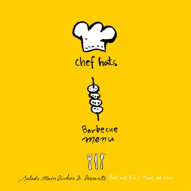 Restoran poster / yarım yamalak gıda menü resimleri - vektör