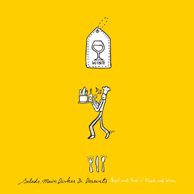 Restoran poster / yarım yamalak gıda menü resimleri - vektör