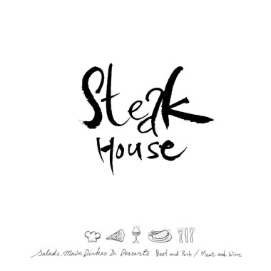 Restoran poster / yarım yamalak gıda menü resimleri - vektör