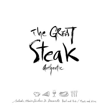 Restoran poster / yarım yamalak gıda menü resimleri - vektör