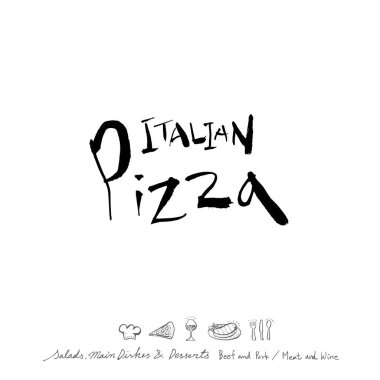 Restoran poster / yarım yamalak gıda menü resimleri - vektör