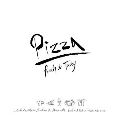 Restoran poster / yarım yamalak gıda menü resimleri - vektör