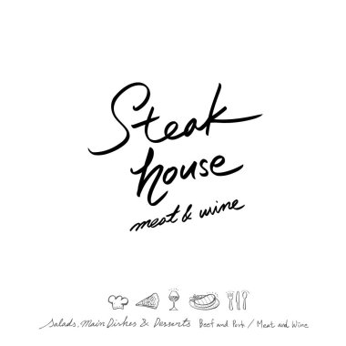 Restoran poster / yarım yamalak gıda menü resimleri - vektör