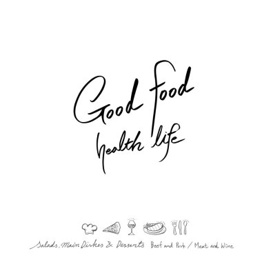 Restoran poster / yarım yamalak gıda menü resimleri - vektör