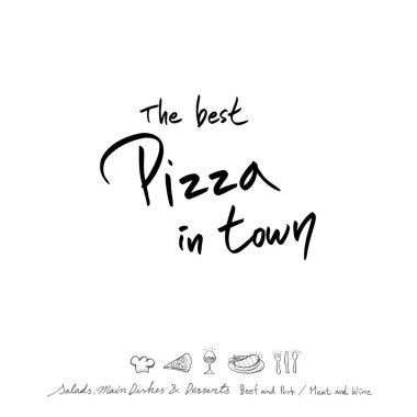 Restoran poster / yarım yamalak gıda menü resimleri - vektör