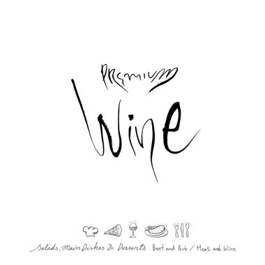 Restoran poster / yarım yamalak gıda menü resimleri - vektör