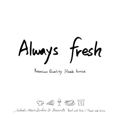 Restoran poster / yarım yamalak gıda menü resimleri - vektör