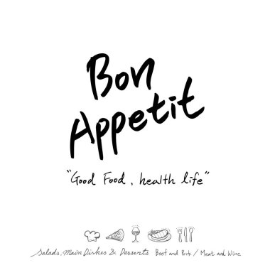 Restoran poster / yarım yamalak gıda menü resimleri - vektör