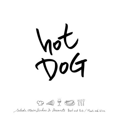 Restoran poster / yarım yamalak gıda menü resimleri - vektör