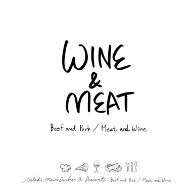 Restoran poster / yarım yamalak gıda menü resimleri - vektör