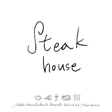 Restoran poster / yarım yamalak gıda menü resimleri - vektör