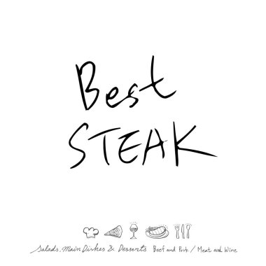Restoran poster / yarım yamalak gıda menü resimleri - vektör