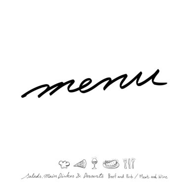 Restoran poster / yarım yamalak gıda menü resimleri - vektör