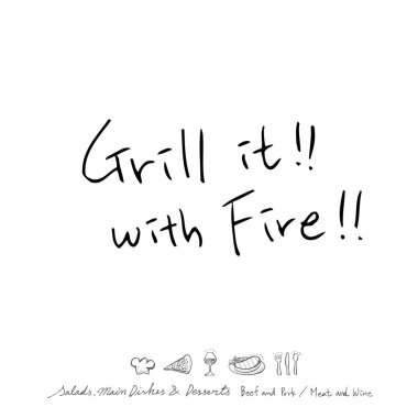 Restoran poster / yarım yamalak gıda menü resimleri - vektör