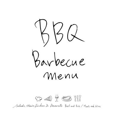 Restoran poster / yarım yamalak gıda menü resimleri - vektör