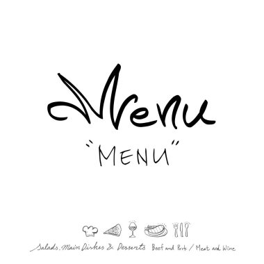 Restoran poster / yarım yamalak gıda menü resimleri - vektör