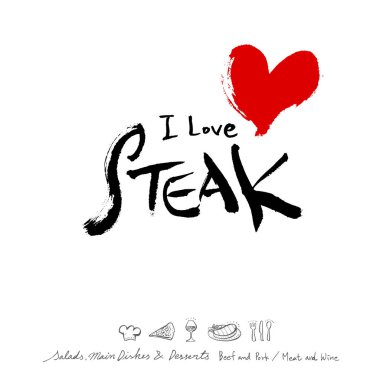 Restoran poster / yarım yamalak gıda menü resimleri - vektör