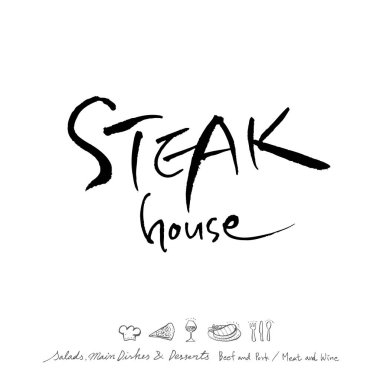 Restoran poster / yarım yamalak gıda menü resimleri - vektör