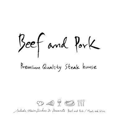 Restoran poster / yarım yamalak gıda menü resimleri - vektör