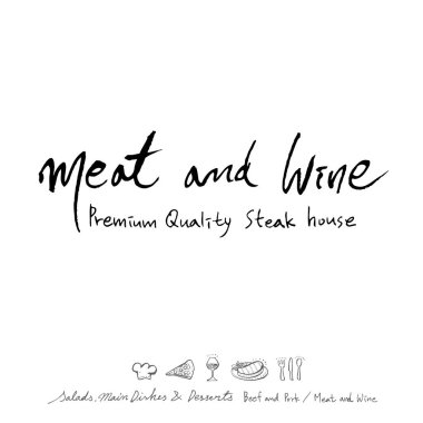 Restoran poster / yarım yamalak gıda menü resimleri - vektör