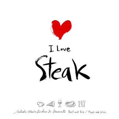 Restoran poster / yarım yamalak gıda menü resimleri - vektör