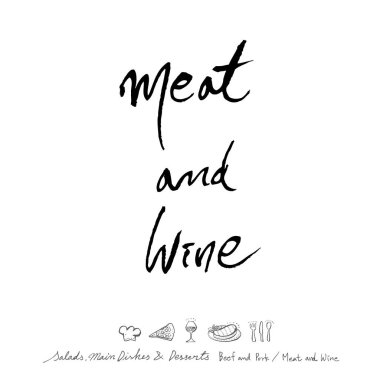 Restoran poster / yarım yamalak gıda menü resimleri - vektör