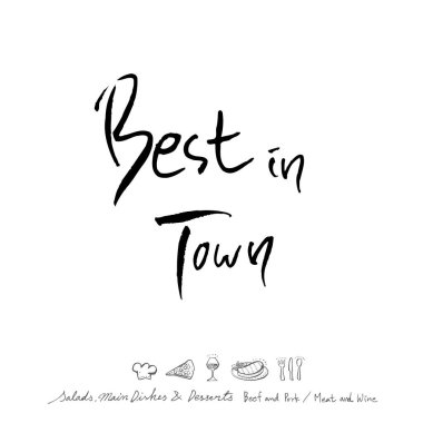 Restoran poster / yarım yamalak gıda menü resimleri - vektör