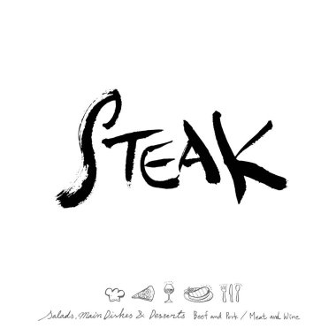 Restoran poster / yarım yamalak gıda menü resimleri - vektör