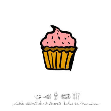 Restoran poster / yarım yamalak gıda menü resimleri - vektör