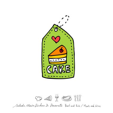 Restoran poster / yarım yamalak gıda menü resimleri - vektör