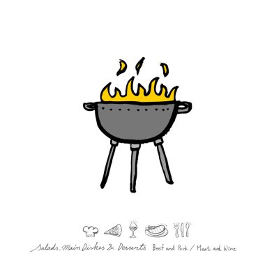 Restoran poster / yarım yamalak gıda menü resimleri - vektör