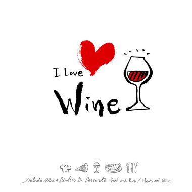 Restoran poster / yarım yamalak gıda menü resimleri - vektör