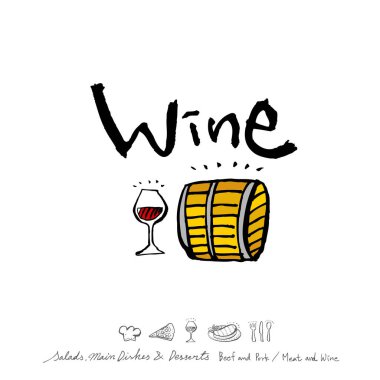 Restoran poster / yarım yamalak gıda menü resimleri - vektör