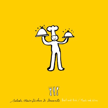 Restoran poster / yarım yamalak gıda menü resimleri - vektör