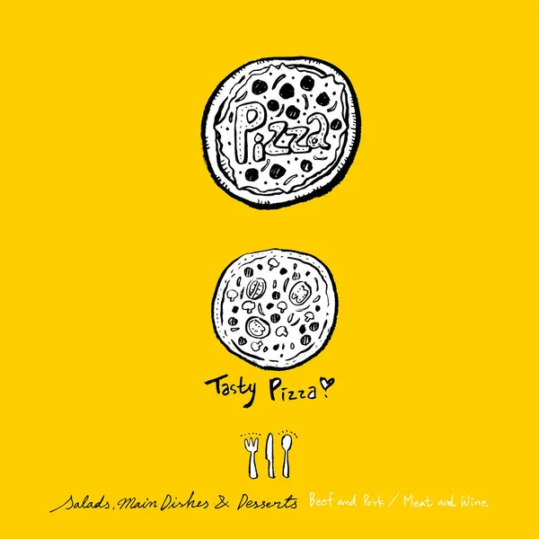 Restoran poster / yarım yamalak gıda menü resimleri - vektör