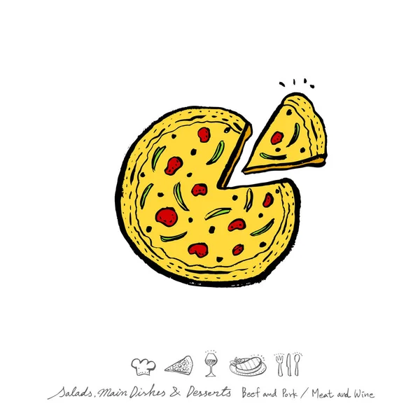 Restoran poster / yarım yamalak gıda menü resimleri - vektör