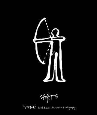 Spor poster / yarım yamalak eğlence illüstrasyon - vektör