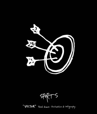 Spor poster / yarım yamalak eğlence illüstrasyon - vektör