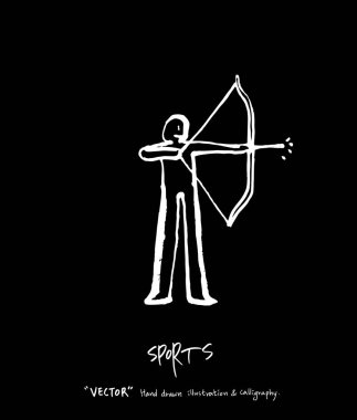 Spor poster / yarım yamalak eğlence illüstrasyon - vektör